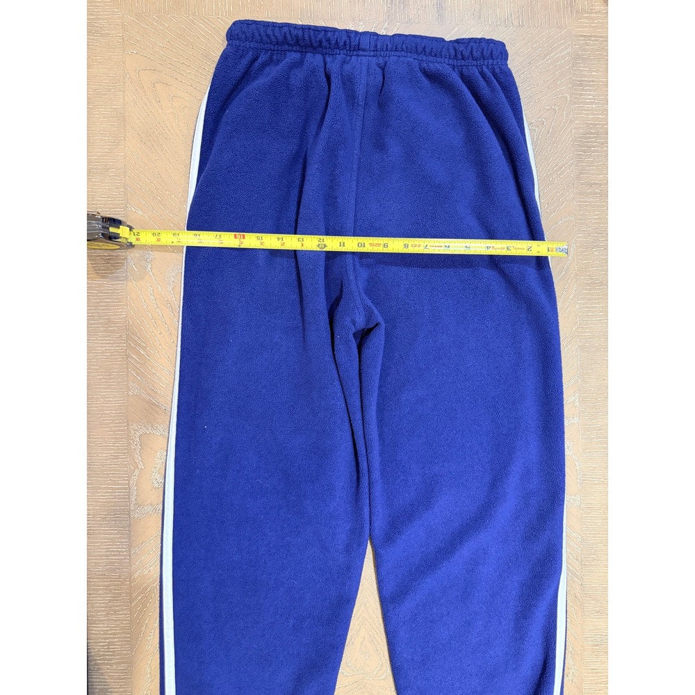 Adidas Vintage Fleece Sweatpants Royal Blue 3 Stripe Joggers ARK001 Small - Picture 4 of 6
